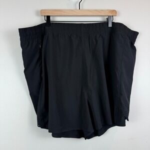 Athleta Hustle 3" Shorts Women's 3X Plus Black Elastic Waist Performance Active